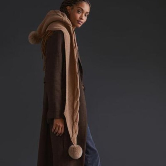 NWT Anthropologie Hooded Pom Pom Scarf main image 5
